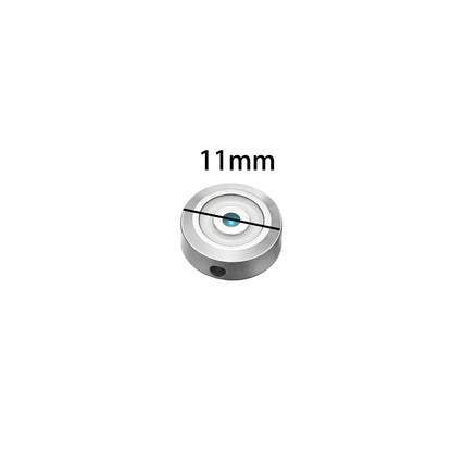 Fashion Polished Stainless Steel 18K PVD Gold Plated Enamel Pierced Beads Devil Eye Charm Pendant for Jewelry Making Accessories