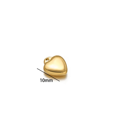 Fashion Stainless Steel 18k Gold Plated Difform Heart Charm Pendant for Diy Jewelry Necklace Earring Making Bulk