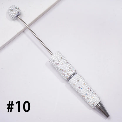 Neon Beadable Pens Multi Color With Full AB Rhinestones Cover Bulk for DIY Handmade Crafts Student Gift Wholesale