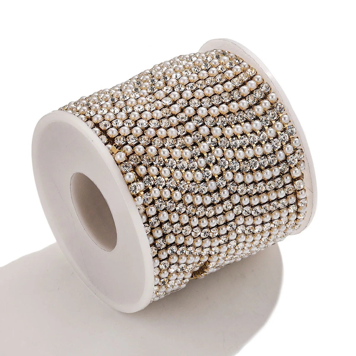 A1836 Colorful Pearl Crystal Pearl Beads Chain Stainless Steel Rosary Micro Pave Necklace Bracelet Jewelry Chain