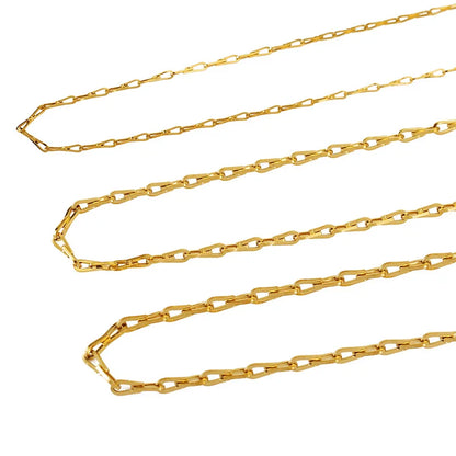 D722 Amazing Cute Dainty Chain 18k Gold Plated Stainless Steel Chain  Bulk Roll for Necklace Bracelet Making