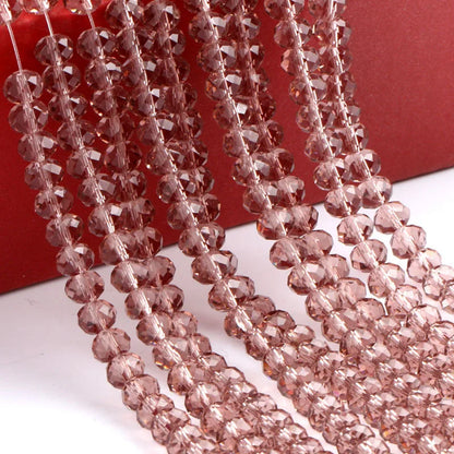 Wholesale Round Crystal 2/3/4/6/8/10/12mm Rondelle Glass Faceted Beads for DIY Jewelry Making