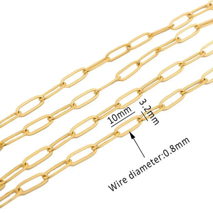 B460 Wholesale Price Stainless Steel Accessory Paper Clip Chain O Chain Jewelry for DIY Making