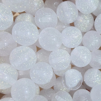 16mm   200pcs Acrylic  Star River Series Resin Shinny Glitter Beads for Pen Chunky  Necklace DIY Jewelry Making