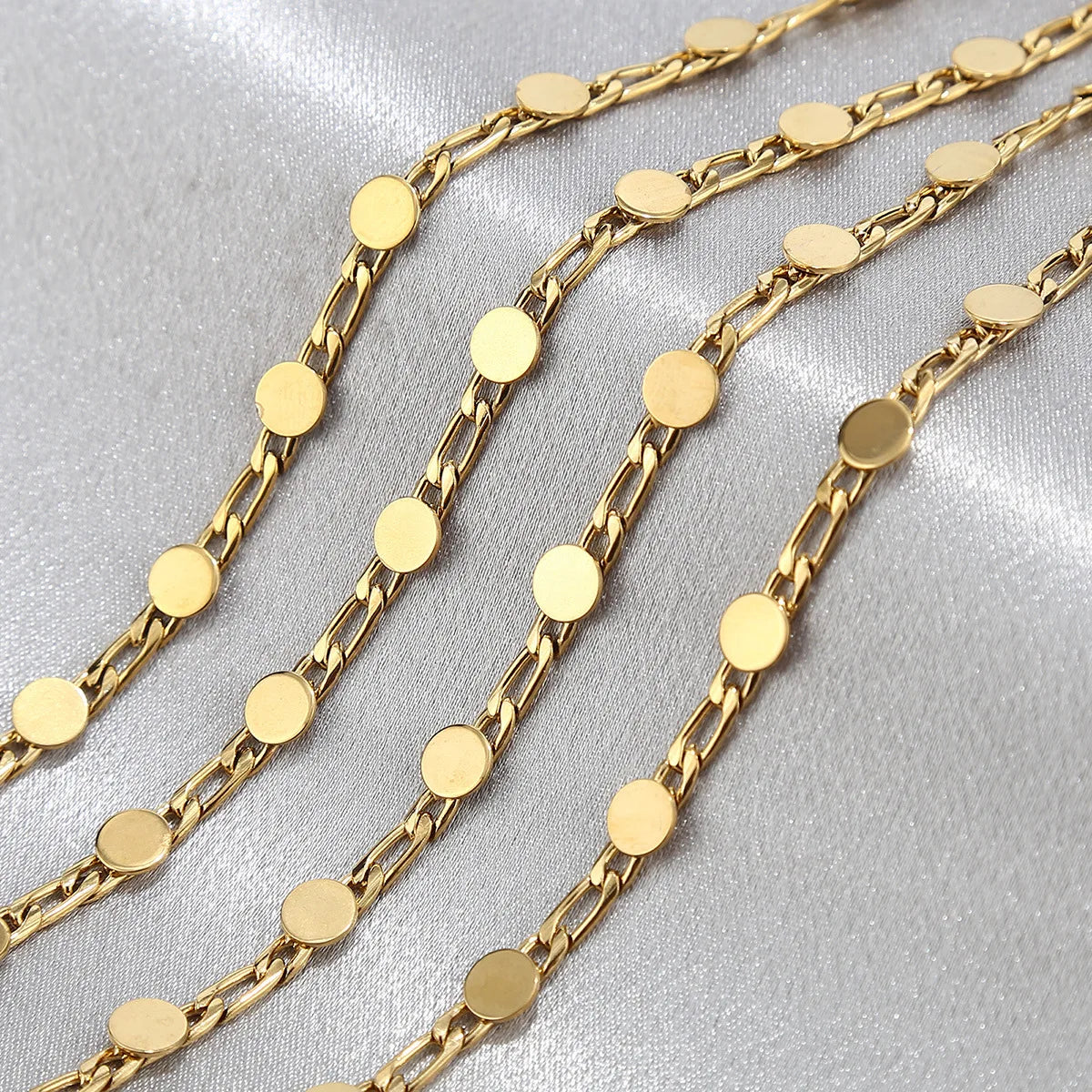 A2807 Non Tarnish Fashion Stainless Steel Chain Bulk Sliced Round Necklace Bracelet Chain Findings Wholesale