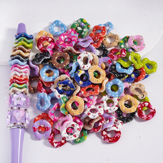 Multi-Color Acrylic Beads Irregular Shape and Large Hole for Pen Beads DIY Decoration Jewelry Making Supplies