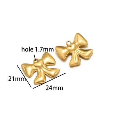 Wholesale Gold Plated Stainless Steel Moon Sun Leaf Cross Heart Charm Pendant for DIY Jewelry Necklace Making