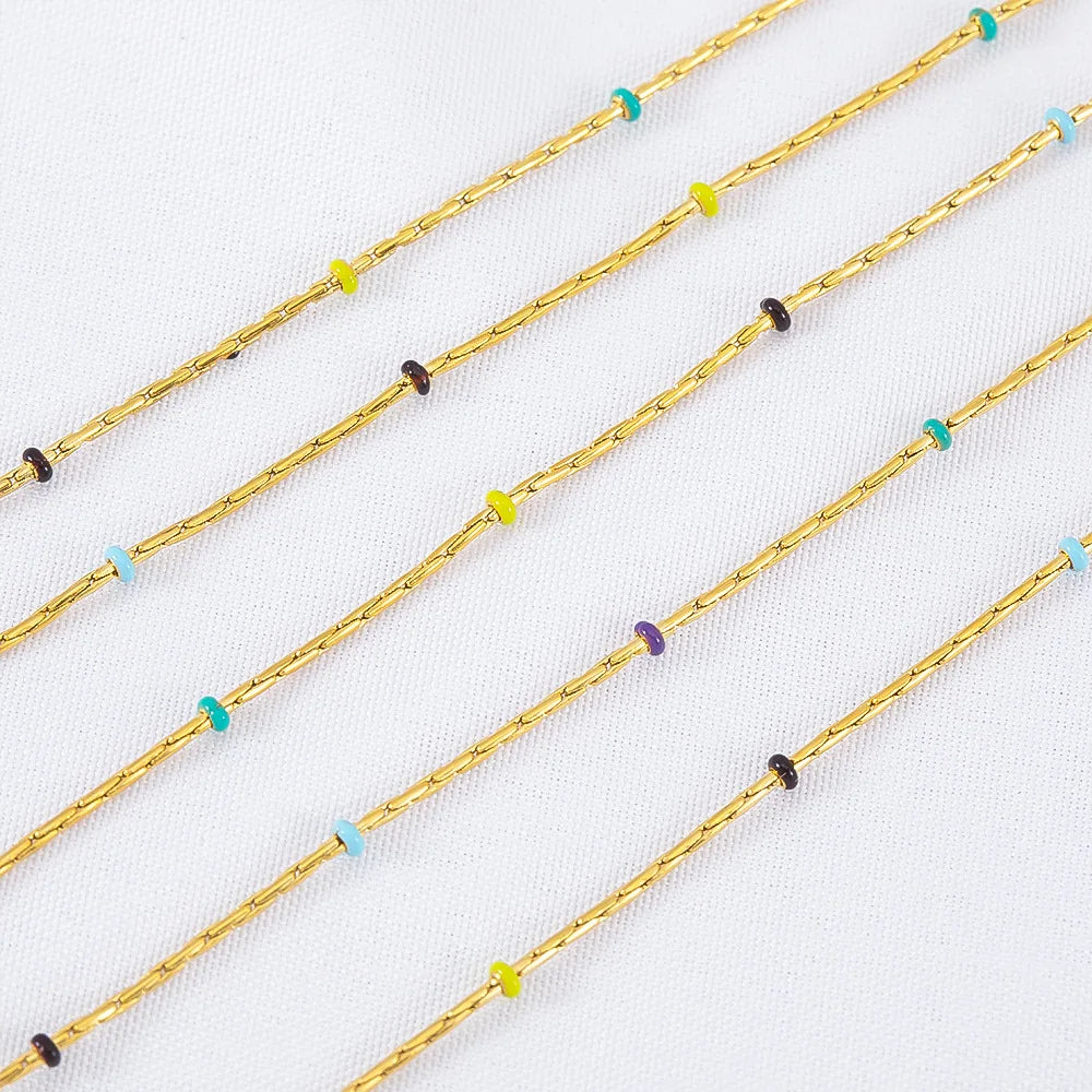 D862 High Quality Stainless Steel Chain Bead Ball Tiny Chain for Necklace Bracelet Permanent Jewelry Diy
