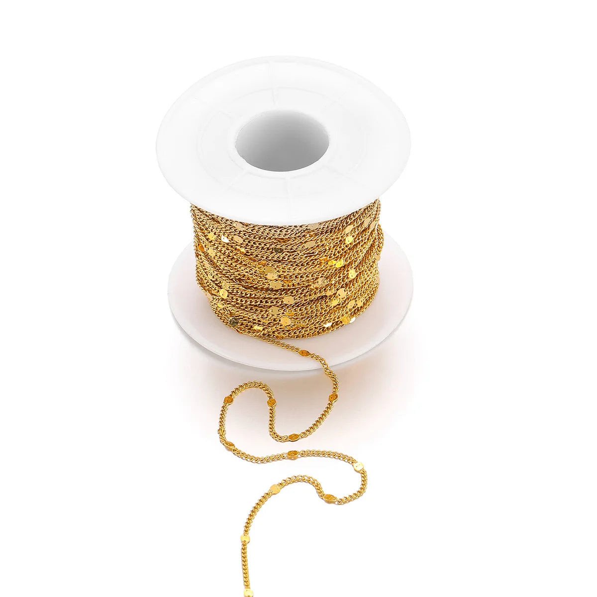 E398 18k PVD Plated Chain Gold Silver Thin Chain Permanent Stainless Steel Chain for Diy