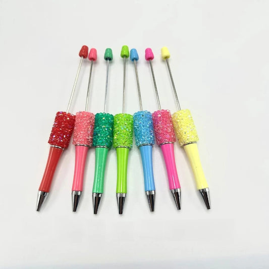 Elegant for Ballpoint Pens with Translucent Resin & Diamond-Shaped Rhinestones for Creative Writing