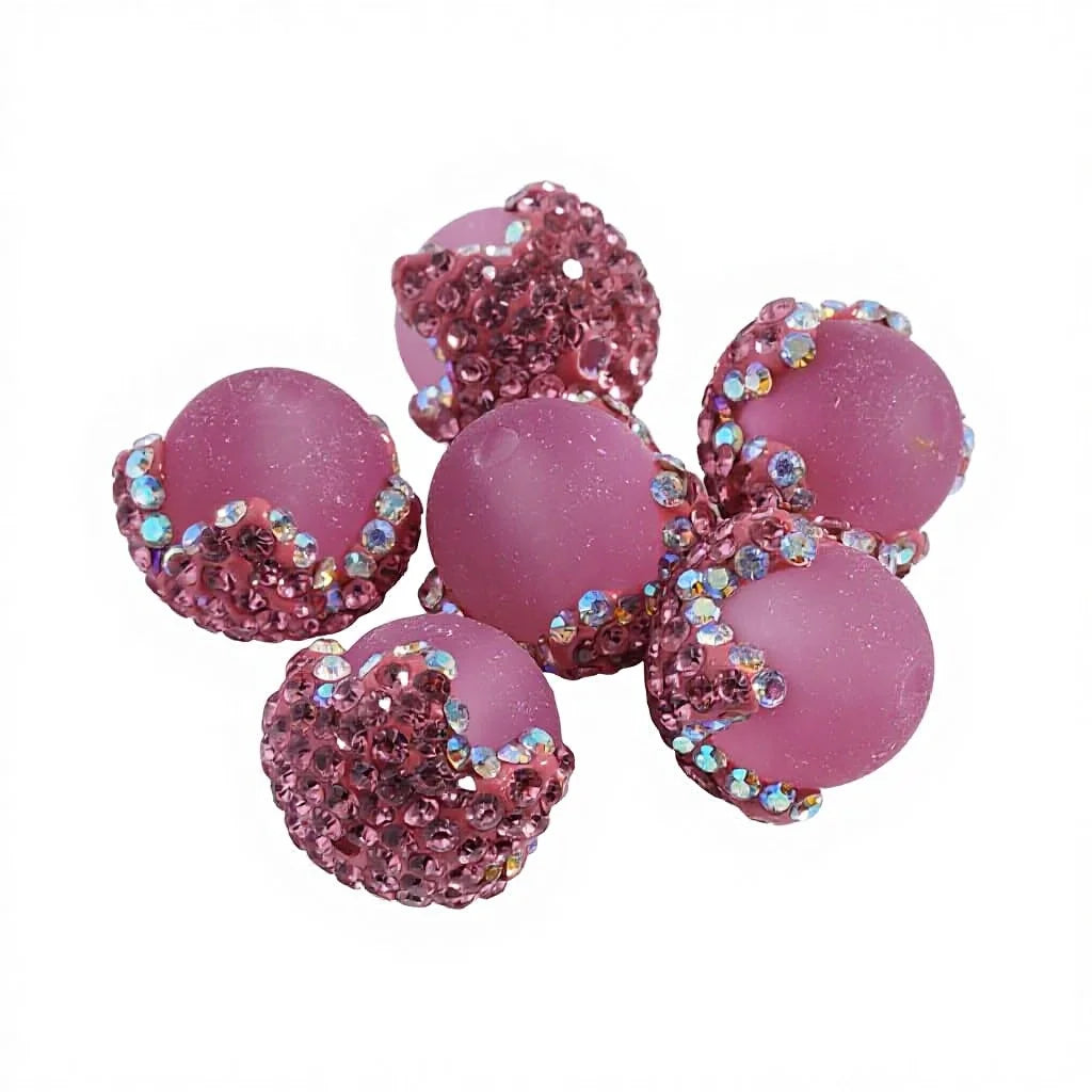 18mm Colorful Pinecone Shape Clay Porcelain Rhinestone Disco Ball Beads for Pen Making Shambhala Round Polymer Bulk