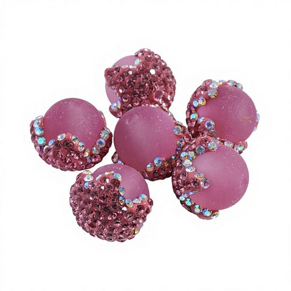18mm Colorful Pinecone Shape Clay Porcelain Rhinestone Disco Ball Beads for Pen Making Shambhala Round Polymer Bulk