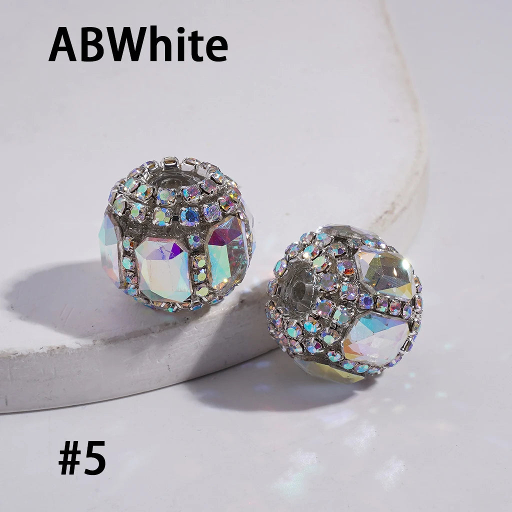 Multi-colored Rhinestone Chain with Rectangle Diamond-Shaped and Clear Round Acrylic Beads-DIY Crafting Accessory