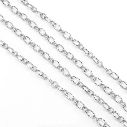 B3817 18k Gold Chain Stainless Steel Waterproof Chain Necklace Accessory Bulk Chain for Diy