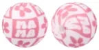 100PCS 15mm Silicone Round Printed Beads 2mm Hole Colorful Pattern Loose Beads for Bracelet Necklace DIY Jewelry Craft Making