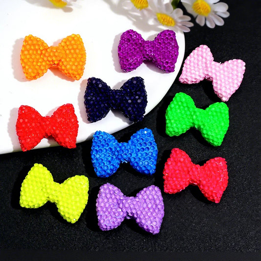 Fluorescent Color Bow Shaped Acrylic Beads Loose Beads for DIY Keychain Beaded Pen Jewelry Making Wholesale