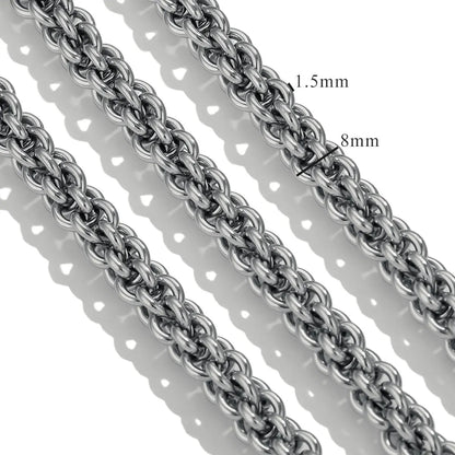 D378 Chunky Twisted Cuban Chain Chocker Gold Silver Black Gun Plated Stainless Steel Snake Rope Chain Jewelry for Men