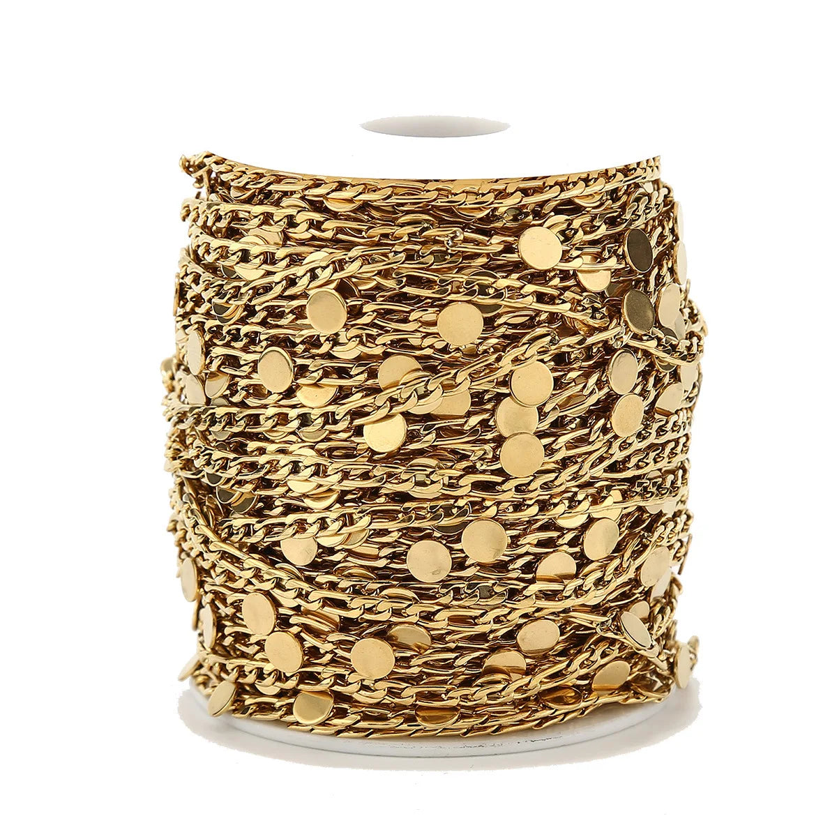 A2807 Non Tarnish Fashion Stainless Steel Chain Bulk Sliced Round Necklace Bracelet Chain Findings Wholesale