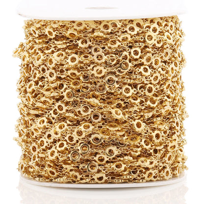 D145 Hot Non Tarnish 18k Gold Plated Stainless Steel Necklace Bracelet Chain Jewelry Making Findings Wholesale