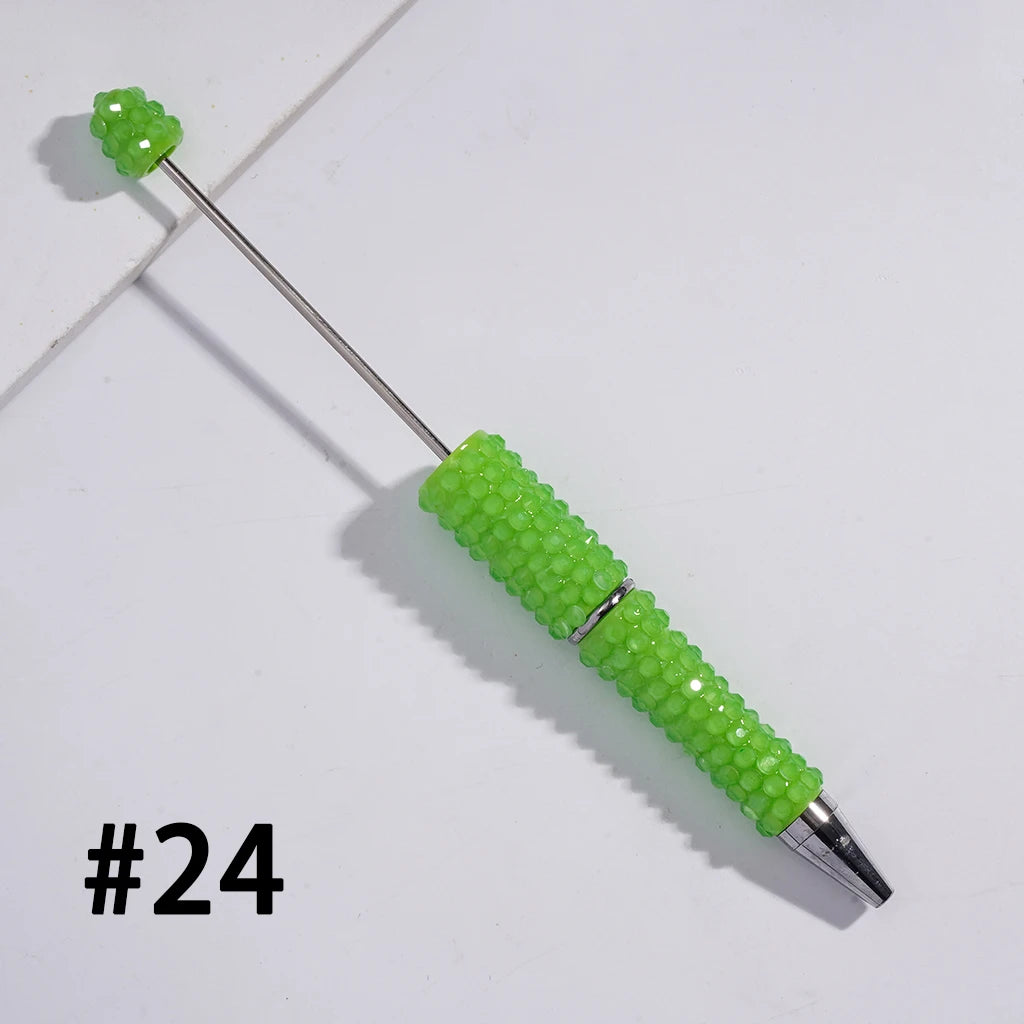 Plastic Candy Neon Color Luminous Jelly for Pen Full Wrap Sparkling Rhinestones Durable DIY for Ballpoint Pen