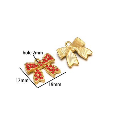 Stainless Steel 18k Gold Plated Enamel Heart Starfish butterfly Shell Zircon Charm Pendant for Jewelry Necklace Making