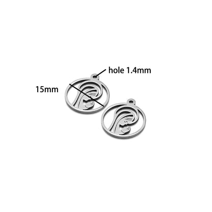 DIY Pendants Stainless Steel 18k Gold Plated Hollow Cactus Butterfly Star Sun Eyes Charm Pendants for Jewelry Necklace Making