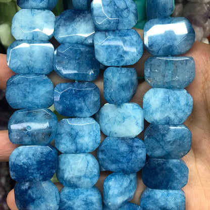 Natural Gemstone Faceted Irregular Faceted Freeform Flat Rectangle Polygon Beads Strand for Jewelry Making Bracelets Necklaces
