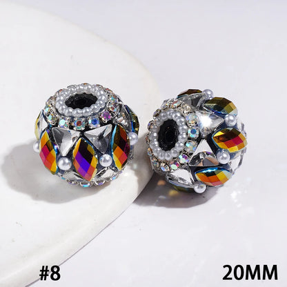Vibrant Multi Color Marquise Acrylic Beads with Triangle AB Rhinestone Chain for DIY Beadable Pen Keychain Handcrafts Wholesale