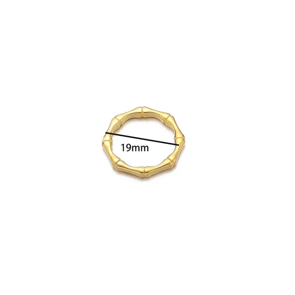 18k Gold Plated Stainless Steel Heart Round Square Hollow Charm Pendant for DIY  Women Jewelry Necklace Making Accessories