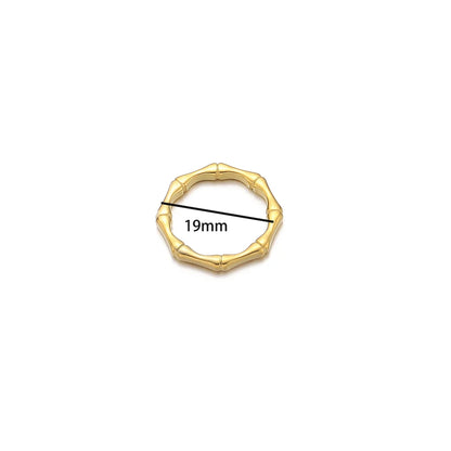 18k Gold Plated Stainless Steel Heart Round Square Hollow Charm Pendant for DIY  Women Jewelry Necklace Making Accessories