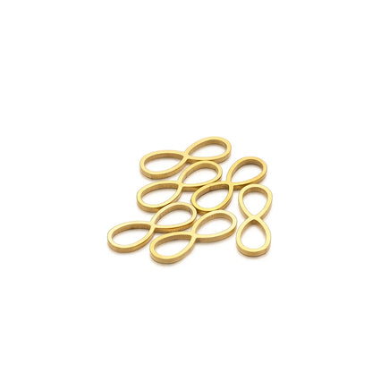 DIY Jewelry Accessories Stainless Steel 18k Gold Plated  8-shaped Infinity Charm Pendant for Jewelry Making