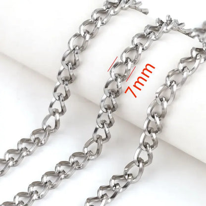 A1517 High Quality Multi Stainless Steel Chain Oval Necklace Bracelet Bulk Chain for Jewelry Making Diy