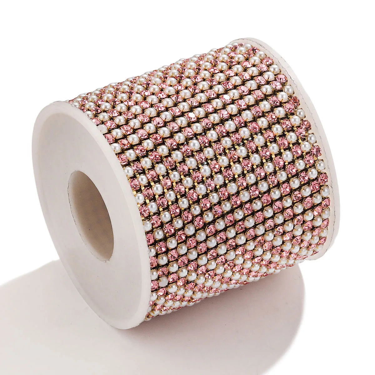 A1836 Colorful Pearl Crystal Pearl Beads Chain Stainless Steel Rosary Micro Pave Necklace Bracelet Jewelry Chain
