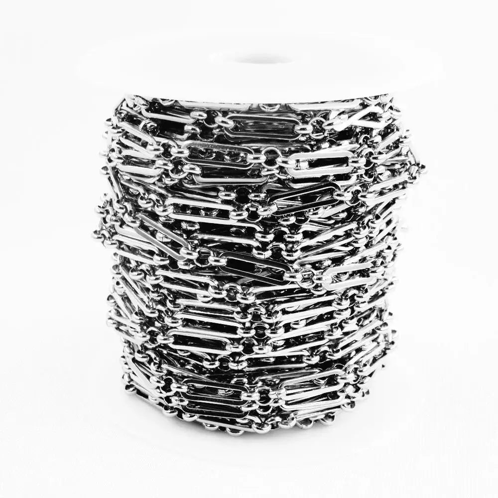 B437 High Quality Stainless Steel Chain Wholesale Gold Silver Plating Chain Beads Chain Jewelry for Handmade