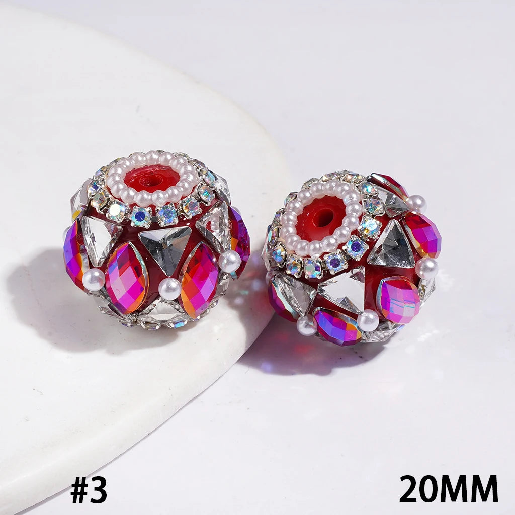 Vibrant Multi Color Marquise Acrylic Beads with Triangle AB Rhinestone Chain for DIY Beadable Pen Keychain Handcrafts Wholesale