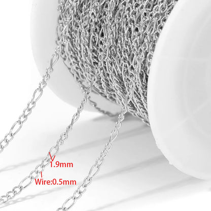 B3056 High Quality Stainless Steel Chain Multi Design 18k Gold Plated Silver Chain Bulk Link for Jewelry Making
