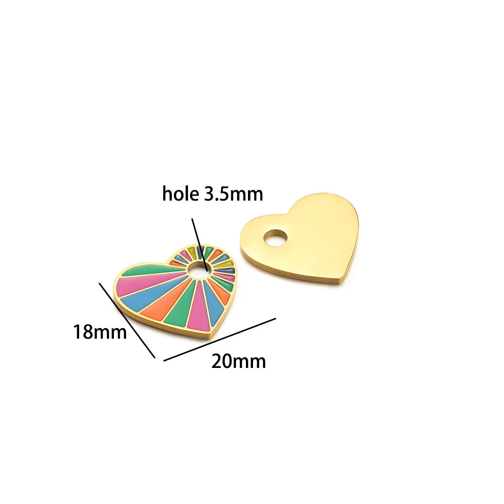 French Vintage Stainless Steel Gold Plated Dripping Oil Hollow Sun Star Butterfly Flower Charm Pendant for Jewelry Making