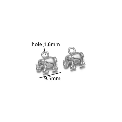 Wholesale 18k Gold Plated Stainless Steel Snail Turtle Starfish Eephant Charm Pendant for DIY Necklace Jewelry Making