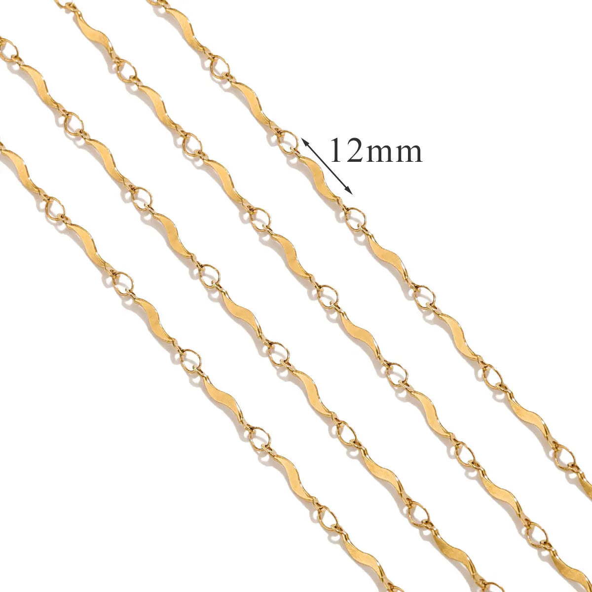 A2913 Fashion 18k Gold Plated Stainless Steel Chain Silver Necklace Bracelet Bulk Chain for Jewelry Diy Making