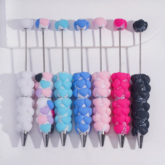 Love Sugar Clay Series Beadable Ballpoint Pen Durable High End Student School Supplies Promotional Pens For Education Wholesale