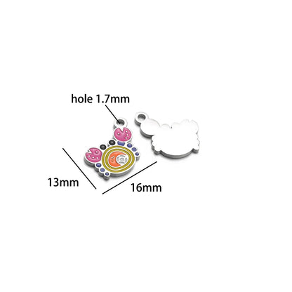 Stainless Steel Gold Plated butterfly Fan Gourd Octopus Tortoise Charm Pendant for Jewelry Necklace Making Accessories