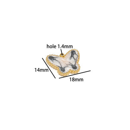 Best Selling Pendant Stainless Steel 18k Gold Plated Multi Pattern Enamel Butterfly Charm Pendants ForJewelry Necklace Making