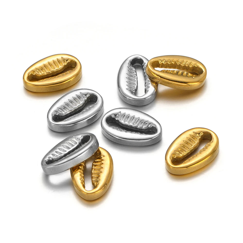 304 Stainless Steel 18k Gold Plated Metal Shell Diy Handmade Shell Charm Pendant for Jewelry  Making Accessories