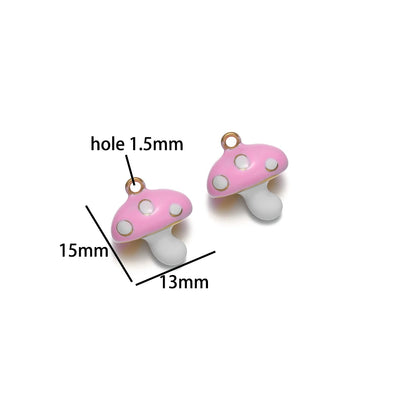 Giraffe Drip Oil DIY Charm Stainless Steel 18k Gold Plated Dragon Fruit Mushroom Pendant for Jewelry Necklace Making