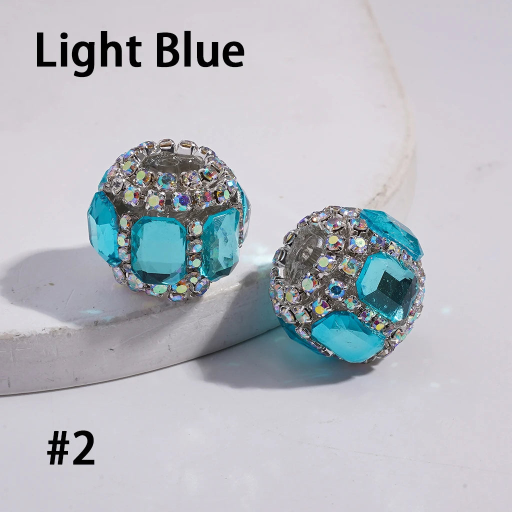 Multi-colored Rhinestone Chain with Rectangle Diamond-Shaped and Clear Round Acrylic Beads-DIY Crafting Accessory