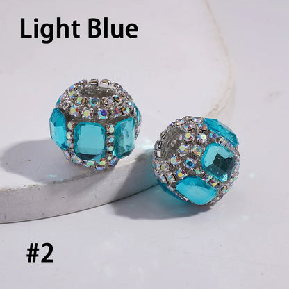 Multi-colored Rhinestone Chain with Rectangle Diamond-Shaped and Clear Round Acrylic Beads-DIY Crafting Accessory