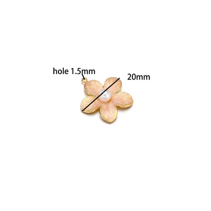 Wholesale DIY Jewelry Finding Stainless Steel 18k Gold Plated Multi Colore Flower Charm Pendants for  Jewelry Necklace Making