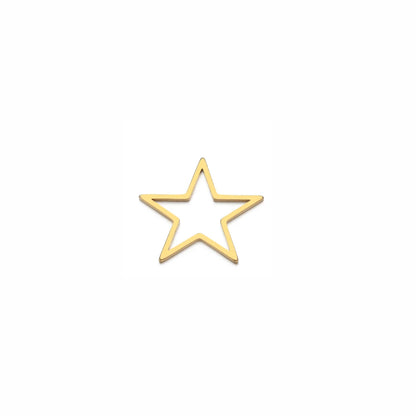 New Product Stainless Steel Gold Plated Charm Five-pointed Star Charm Pendant for DIY Jewelry Necklace Making