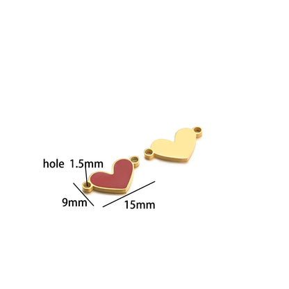 Gold Plated Stainless Steel Enamel Star Gift Bag butterfly Heart Charm Pendant for Jewelry Necklace Making Accessories