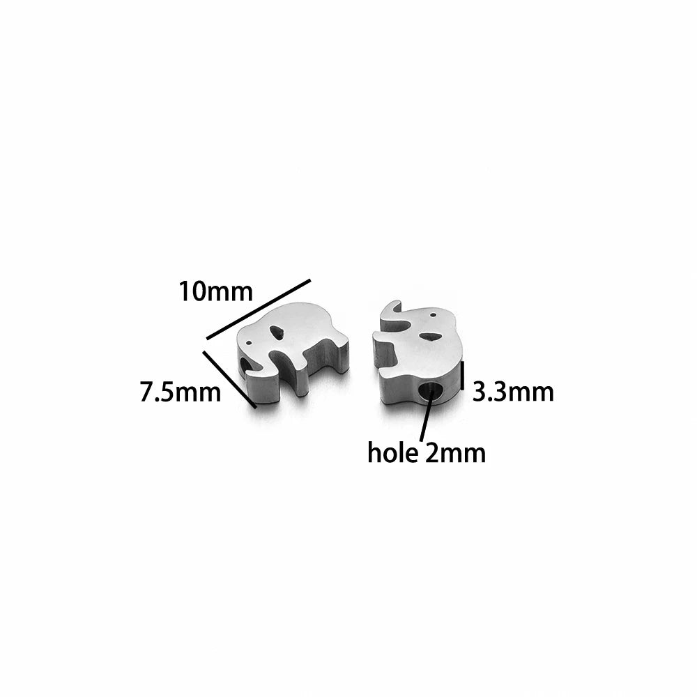 Fashion 304 Stainless Steel 18k Gold Plated Gun Moon Bat Elephant Charm Pendant for Jewelry Necklace Bracelet Making Accessories